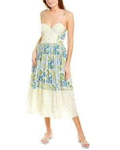 Ash & Eden Shanto Bustier Midi Dress Women