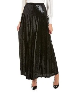 Michael Kors Silk Georgette Sequin Pleat Skirt Women