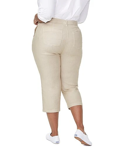 NYDJ Plus Linen-Blend Utility Capri Pant Women - Image 2