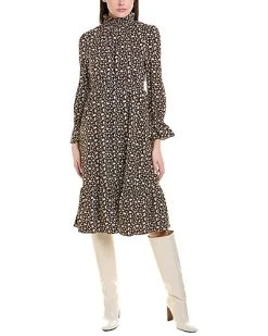 70/21 High Neck Midi Dress Women