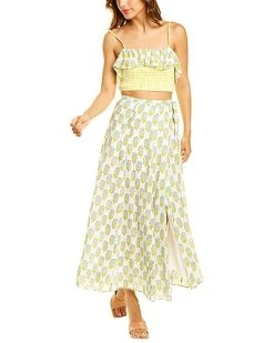 Ash & Eden 2pc Roja Wrap Skirt & Top Set Women