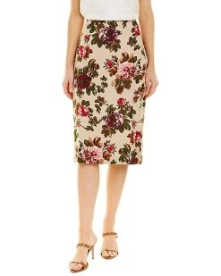 Samantha Sung Chloe Wool & Silk-Blend Skirt Women