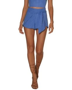 ViX Solid Linen-Blend Liz Short Women