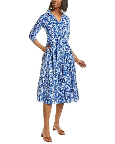 Samantha Sung Audrey 2 3/4-Sleeve Shirtdress Women