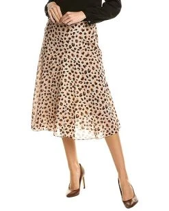 THEORY Asymmetric Silk Skirt Women