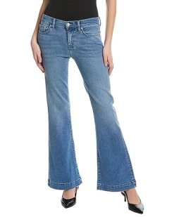 7 For All Mankind Tailorless Dojo Light Indigo Kick Flare Jean Women