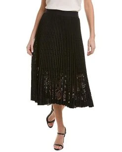 Elie Tahari Laser-Cut Midi Skirt Women