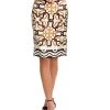 Samantha Sung Chloe Silk Pencil Skirt Women