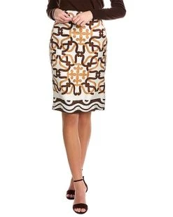 Samantha Sung Chloe Silk Pencil Skirt Women