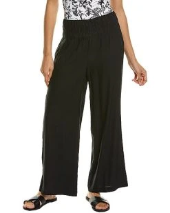 Onia Air Smocked Linen-Blend Pant Women