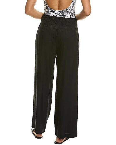 Onia Air Smocked Linen-Blend Pant Women - Image 2