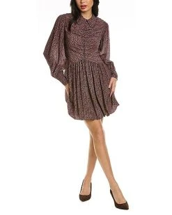 Rebecca Taylor Wren Fleur Silk Shirtdress Women