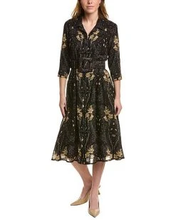 Samantha Sung Abel Wool Shirtdress Women