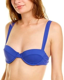WeWoreWhat Wide Strap Underwire Bikini Top Women