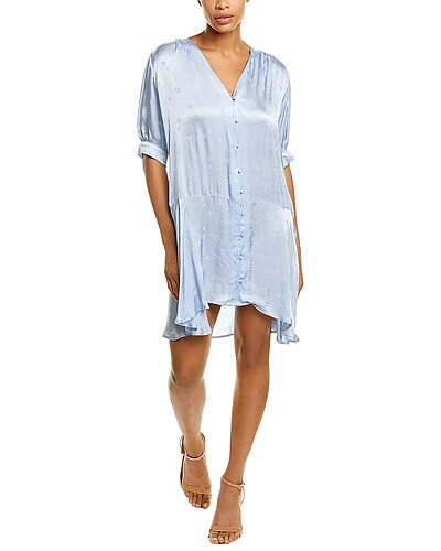 Avantlook Crinkle Half-Sleeve Mini Dress Women