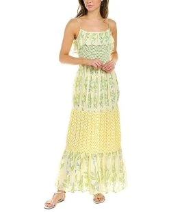 Ash & Eden Samantha Smocked Maxi Dress Women