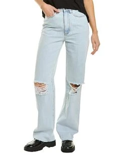 WeWoreWhat Dad Super Blue High-Rise Straight Jean Women