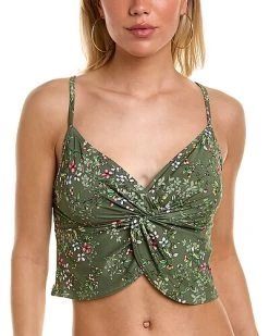 Vince Camuto Knotted Crop Tankini Women