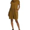 Lilla P Cowl Neck Mini Dress Women