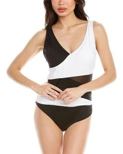 Anne Cole Symmetrical Mesh Insert One-Piece Women