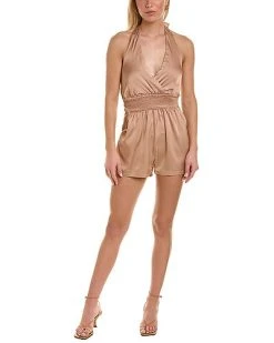 Vintage Havana Satin Halter Romper Women