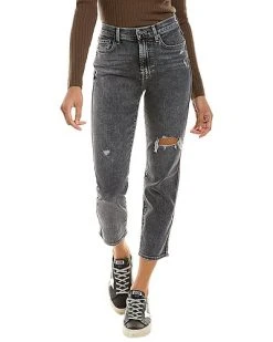 7 For All Mankind Dusk High-Waist Cropped Straight Jean Women