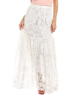 LoveShackFancy Odem Silk-Blend Maxi Skirt Women