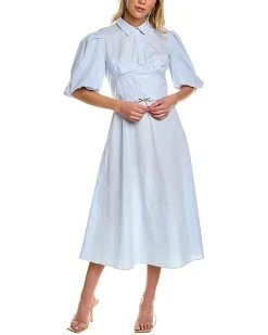 Bardot Corset Midi Shirtdress Women