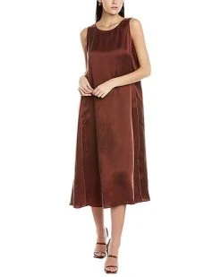 EILEEN FISHER Ballet Neck Midi Dress Women