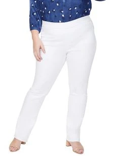 NYDJ Plus Pull On Straight Jean Women