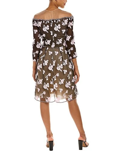 Oscar De La Renta De La Renta Embroidered Silk-Lined A-Line Dress Women - Image 2