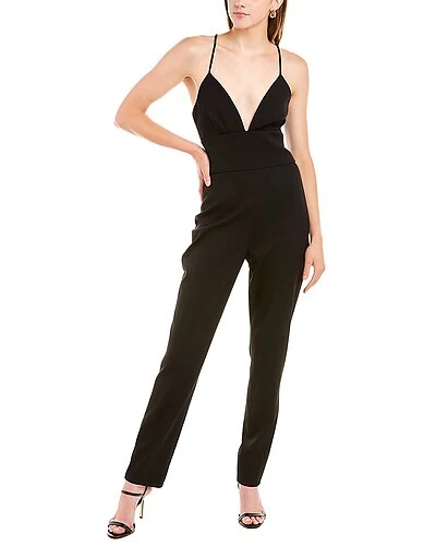 Oscar De La Renta De La Renta Skinny Leg Wool-Blend Jumpsuit Women