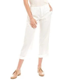 FRAME DENIM Le Tomboy Cuffed Vintage White Trouser Women