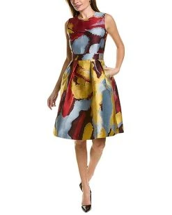 Lafayette 148 New York Rory Silk-Blend A-Line Dress Women