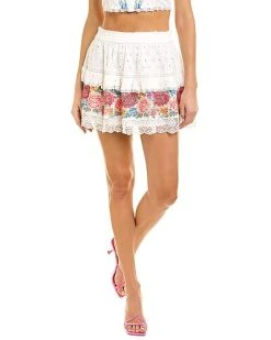 LoveShackFancy Shawna Mini Skirt Women