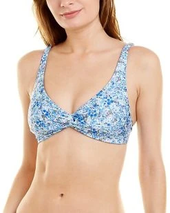 Splendid Twist Front Tall Halter Bikini Top Women