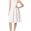 Carolina Herrera Embroidered Eyelet Sleeveless Dress Women