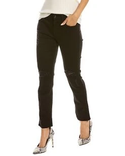 7 For All Mankind Josefina Black Straight Jean Women