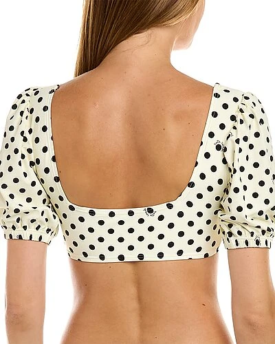 Kate Spade New York Puff Sleeve Scoop Bikini Top Women - Image 2