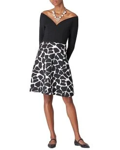 Carolina Herrera Off-The-Shoulder Wool-Blend Mini Dress Women