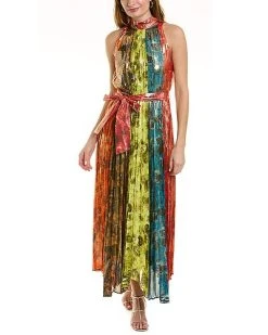 Alice + Olivia Mertie Silk-Blend Maxi Dress Women