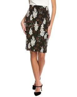 Samantha Sung Chloe Silk Pencil Skirt Women