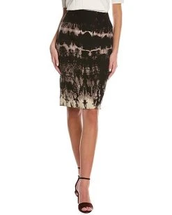 Samantha Sung Chloe Silk Pencil Skirt Women