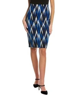 Samantha Sung Chloe Wool & Silk-Blend Pencil Skirt Women