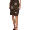 Samantha Sung Chloe Silk Pencil Skirt Women