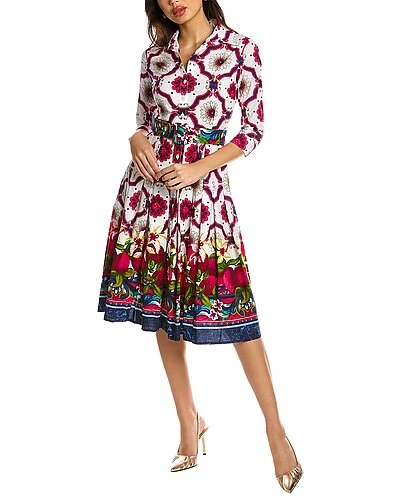 Samantha Sung Patricia Wool & Silk-Blend Shirtdress Women