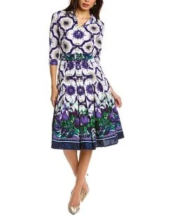 Samantha Sung Patricia Wool & Silk-Blend Shirtdress Women