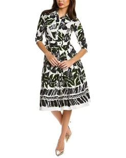 Samantha Sung Patricia Wool & Silk-Blend Shirtdress Women