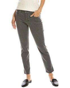 7 For All Mankind Josefina Steel Grey Straight Jean Women