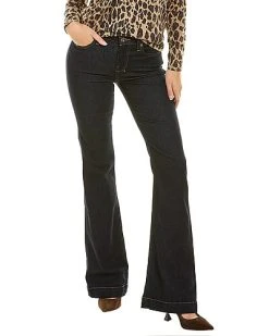 7 For All Mankind Dojo Celeste Dark Indigo Kick Flare Jean Women
